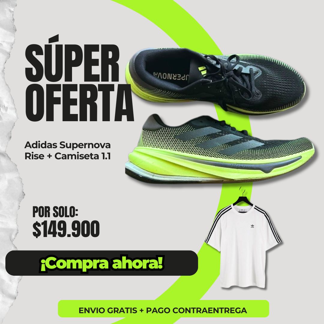 ¡COMBO EXCLUSIVO! Adidas Supernova + Camiseta GRATIS 🏃♂️🔥